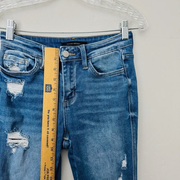 Flying Monkey Distressed Straight Leg Blue Jean Women’s Size 25 - Picture 3 of 8